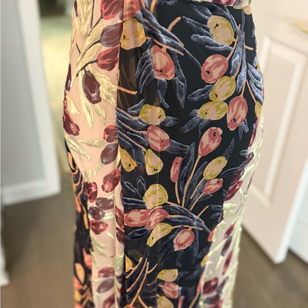 Cinq a Sept Blue Orange Maxi Sundress - Picture 2 of 5